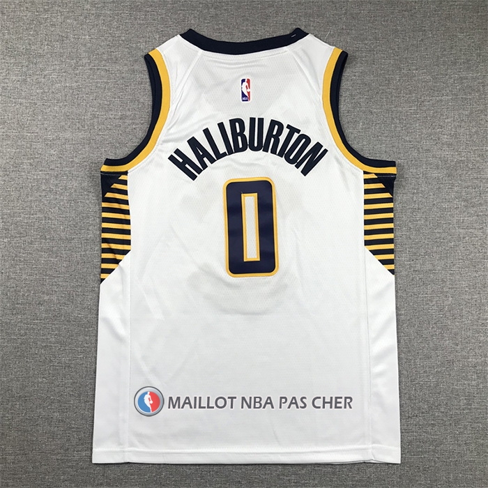 Maillot Enfant Indiana Pacers Tyrese Haliburton NO 0 Association 2022-23 Blanc